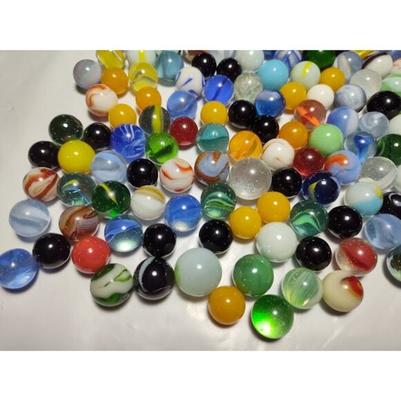 Lot of 224 Vintage Marbles Small Medium & Large Cat's Eye - Picture 3 of 16